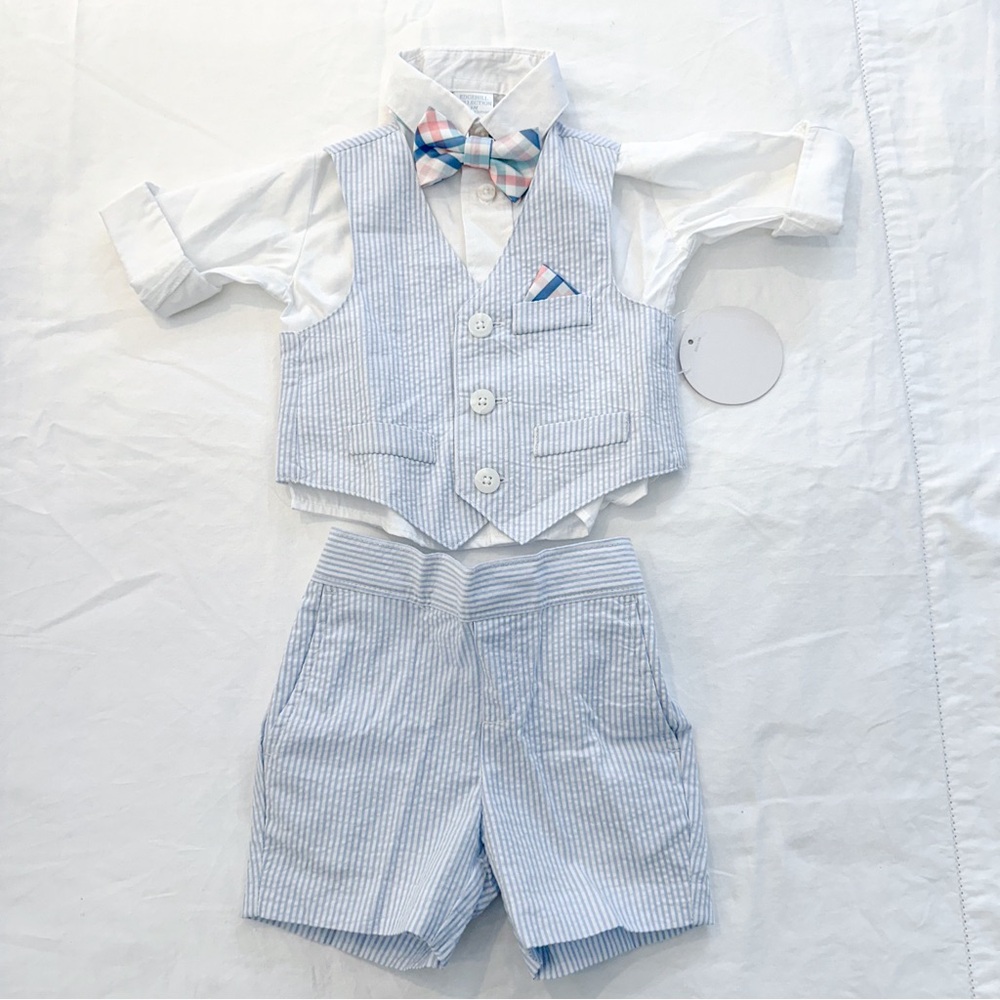NWT little boy seersucker outfit